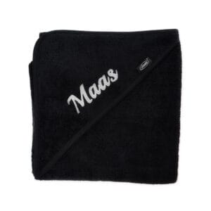 Gepersonaliseerde Badcape met naam kleur Zwart