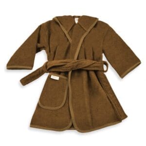 Gepersonaliseerd badjasje met naam - Donker Bruin