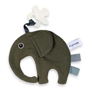 Knuffeldoekje Ollie olifant - Forest Green - gepersonaliseerde speenknuffel