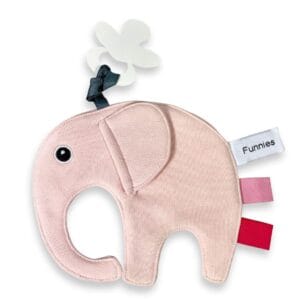 Knuffeldoekje Ollie olifant - Blush roze - gepersonaliseerde speenknuffel