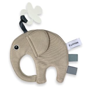 Knuffeldoekje Ollie olifant - Cream - gepersonaliseerde speenknuffel