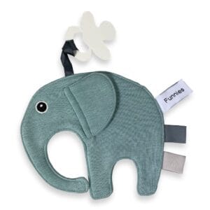 Knuffeldoekje Ollie olifant - Stone Green - gepersonaliseerde speenknuffel