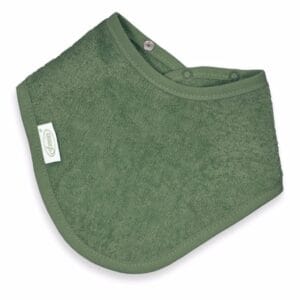 Slabbetje met naam - bandana - Oud Groen
