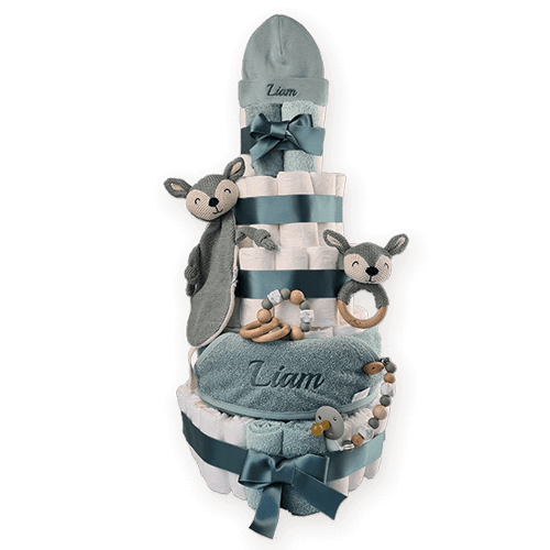 Luiertaart Liam cadeau monster