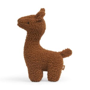 Knuffel lama caramel teddy stof bruin