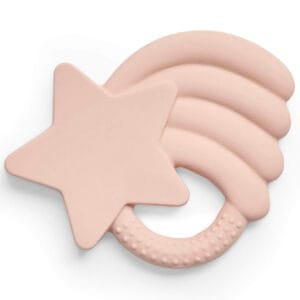 Bijtring rubber Fallen Star pale pink Jollein