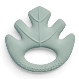 Bijtring rubber Leaves Ash Green blad groen Jollein