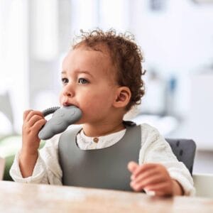 Baby Bijtring Cloud Storm Grey rubber Jollein bijtring