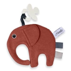 Ollie Copper gepersonaliseerde speenknuffel koper terra Elephant Olifant knuffeldoekje met naam