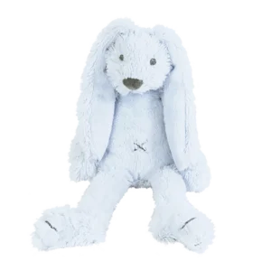 Knuffel konijn met naam baby blauw