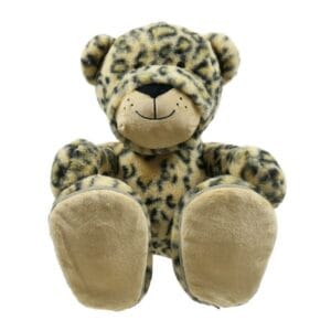 Gepersonaliseerde knuffel met naam op voetje Panter Luipaard