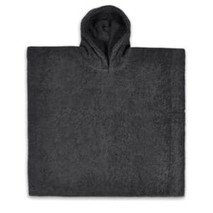 Poncho met naam grijs antraciet
