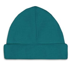 Gepersonaliseerd babymutje met naam geborduurd- Petrol Groen
