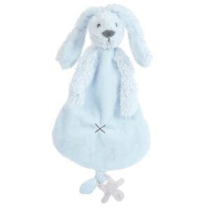 Knuffeldoekje met naam Konijn - Baby Blauw - Gepersonaliseerde Speenknuffel