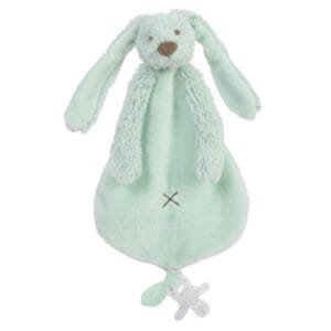 Knuffeldoekje met naam Konijn - Mint - Gepersonaliseerde Speenknuffel
